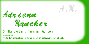 adrienn mancher business card